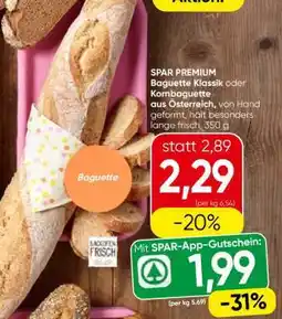 Spar SPAR PREMIUM Baguette Klassik oder Kornbaguette Angebot