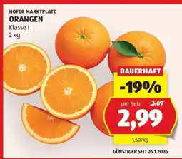 Hofer Orangen Angebot
