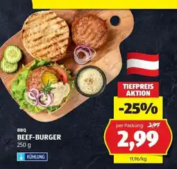 Hofer BBQ BEEF BURGER Angebot