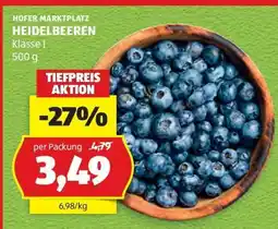Hofer Heidelbeeren Angebot