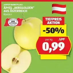 Hofer ÄPFEL „BERGGOLDEN“ AUS ÖSTERREICH Angebot
