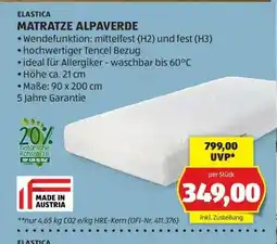 Hofer MATRATZE ALPAVERDE Angebot