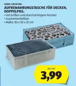 Hofer AUFBEWAHRUNGSTASCHE FÜR DECKEN, DOPPELPKG Angebot