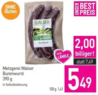 Sutterlüty Metzgerei Walser Burenwurst Angebot