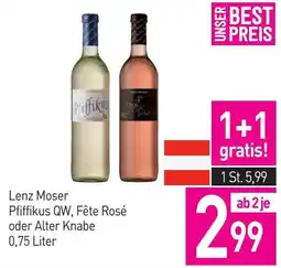 Sutterlüty Lenz Moser Pfiffikus QW, Fête Rosé oder Alter Knabe Angebot
