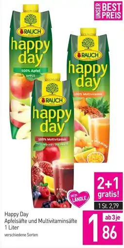 Sutterlüty Happy day apfelsäfte und multivitaminsäfte Angebot