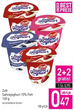 Sutterlüty Zott Sahnejoghurt 10% Fett Angebot