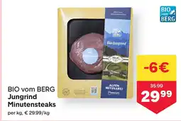 MPreis BIO vom BERG Jungrind Minutensteaks Angebot