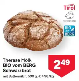 MPreis Therese mölk bio vom berg schwarzbrot Angebot