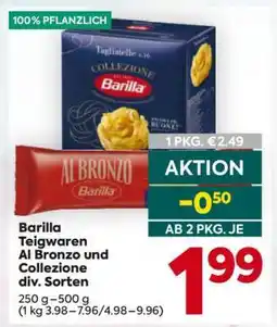 Billa Barilla Teigwaren Al Bronzo und Collezione div. Sorten Angebot