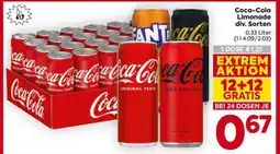 Billa Coca-Cola Limonade div. Sorten Angebot
