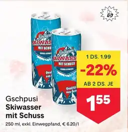 MPreis Skiwasser mit Schuss Angebot