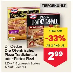 MPreis Die Ofenfrische Pizza Tradizionale oder Pietro Pizzi Angebot