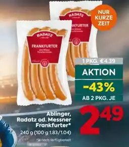 Billa Ablinger, Radatz od. Messner Frankfurter Angebot