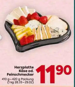 Billa Herzplatte Käse od. Feinschmecker Angebot