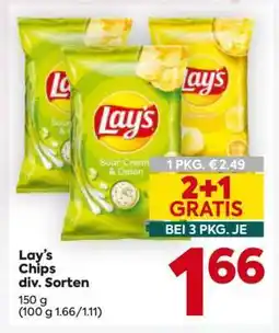 Billa Lay’s Chips div. Sorten Angebot