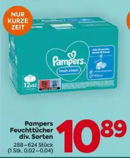 Billa Pampers Feuchttücher div. Sorten Angebot