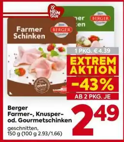 Billa Berger Farmer-, Knusper- od. Gourmetschinken Angebot