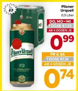 Billa Pilsner Urquell 0,5 Liter Angebot