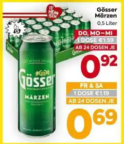 Billa Gösser Märzen, 0,5 Liter Angebot