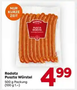 Billa Radatz Puszta Würstel Angebot