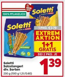 Billa Soletti Salzstangerl div. Sorten Angebot