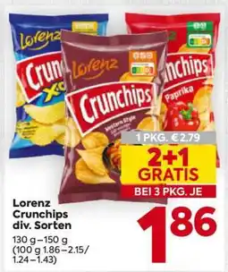 Billa Lorenz Crunchips div. Sorten Angebot