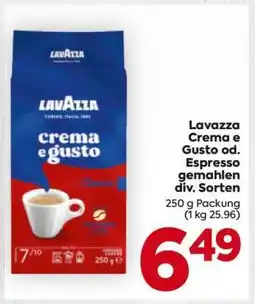 Billa Lavazza Crema e Gusto od. Espresso gemahlen div. Sorten Angebot