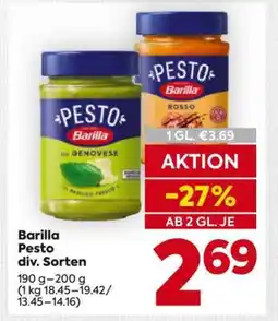 Billa Barilla Pesto div. Sorten Angebot