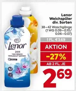 Billa Lenor Weichspüler div. Sorten Angebot