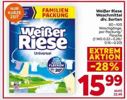 Billa Weißer Riese Waschmittel div. Sorten Angebot