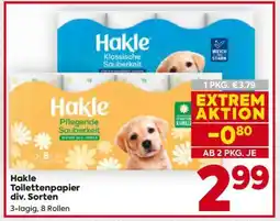 Billa Hakle Toilettenpapier div. Sorten Angebot
