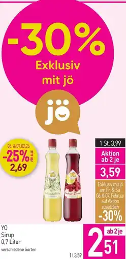 Sutterlüty Yo sirup Angebot