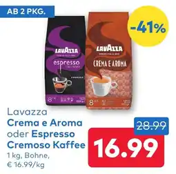 T&G Lavazza Crema e Aroma oder Espresso Cremoso Kaffee Angebot
