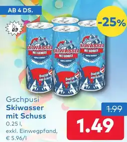 T&G Gschpusi Skiwasser mit Schuss Angebot