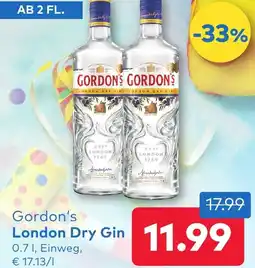 T&G Gordon's London Dry Gin Angebot