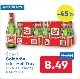 T&G Stiegl Goldbräu oder Hell Tray Angebot