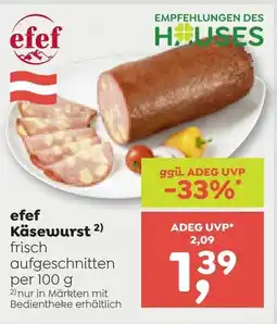 ADEG Käsewurst Angebot