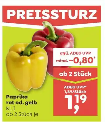 Paprika rot od. gelb