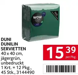 Transgourmet Duni dunilin servietten Angebot