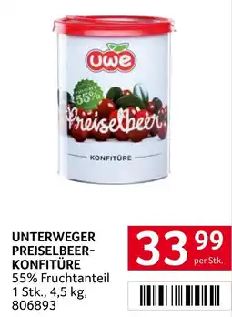 Transgourmet Unterweger preiselbeer- konfitüre Angebot