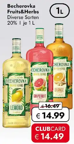 Travel FREE Becherovka Fruits&Herbs Angebot