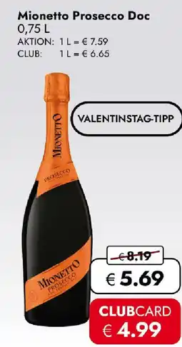 Travel FREE Mionetto Prosecco Doc Angebot