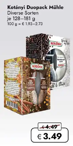 Travel FREE Kotányi Duopack Mühle Angebot