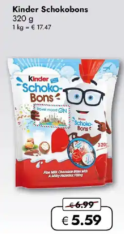 Travel FREE Kinder Schokobons Angebot