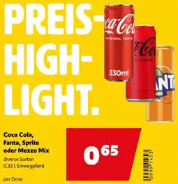 Eurogast Grissemann Coca Cola, Fanta, Sprite oder Mezzo Mix Angebot