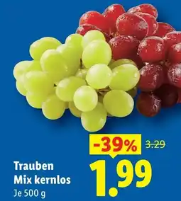 Lidl Trauben Mix kernlos Angebot