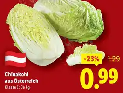 Lidl Chinakohl aus Österreich Angebot
