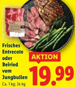 Lidl Frisches Entrecote oder Beiried vom Jungbullen Angebot