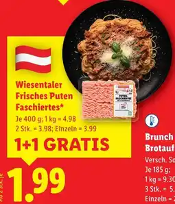 Lidl Wiesentaler Frisches Puten Faschiertes Angebot